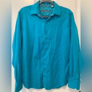 Robert Graham long sleeve teal/blue shirt.  Medium.
